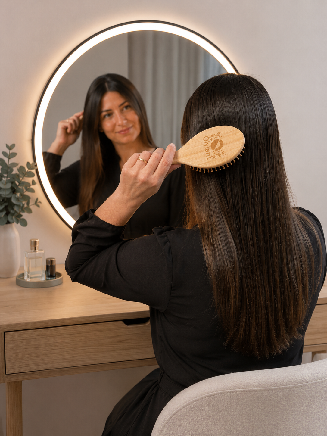 Juego de cuatro cepillos de Bambú para el cabello - Imagen 6