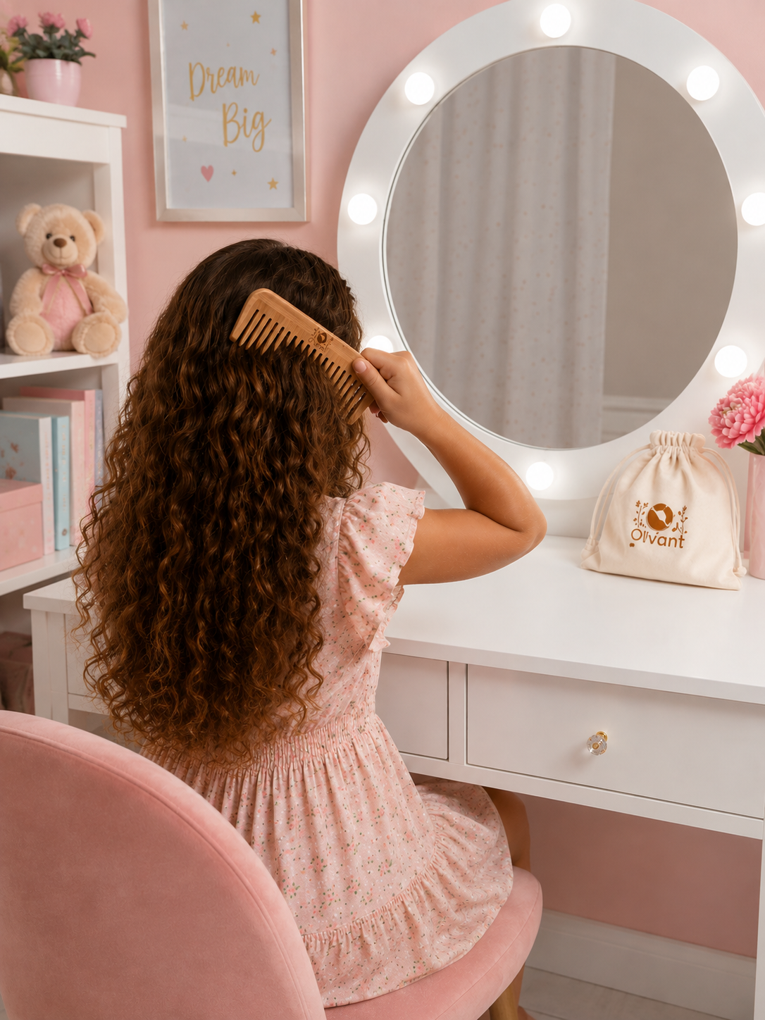 Juego de cuatro cepillos de Bambú para el cabello - Imagen 3